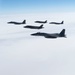 F-35A and F-15C 5-Ship Formation over Europe