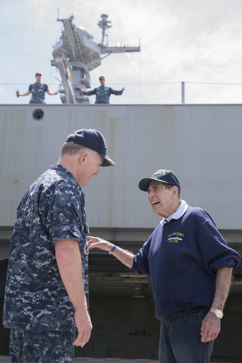 Sig Alman Visit (USS Monterey Veteran)