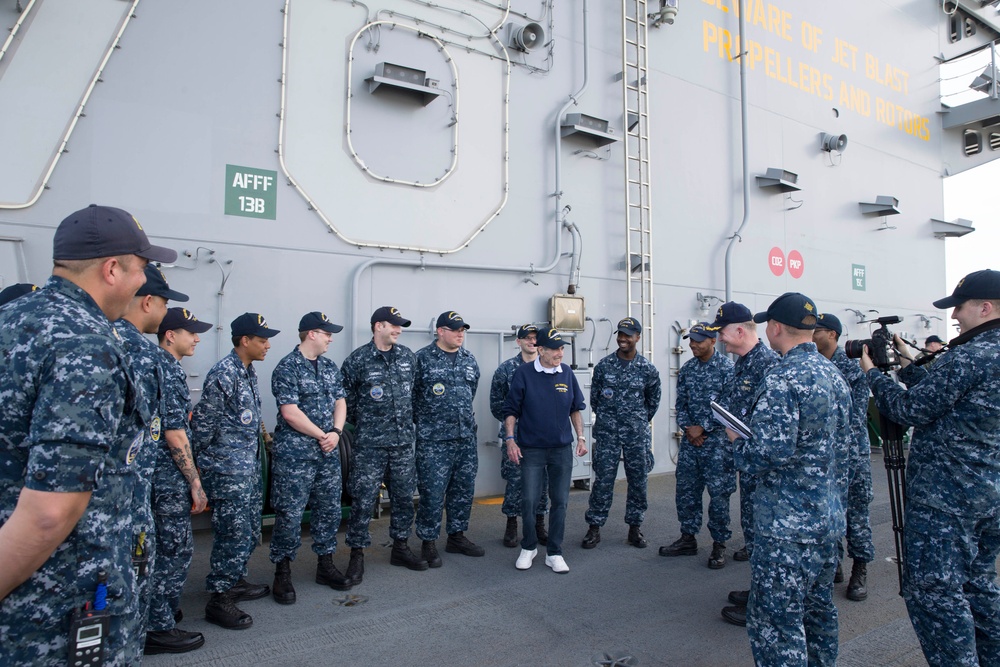 Sig Alman Visit (USS Monterey Veteran)