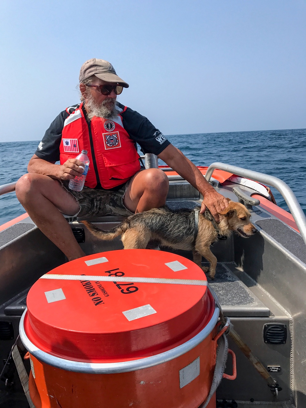 Coast Guard rescues man, his dog 30 miles off Horseshoe Beach