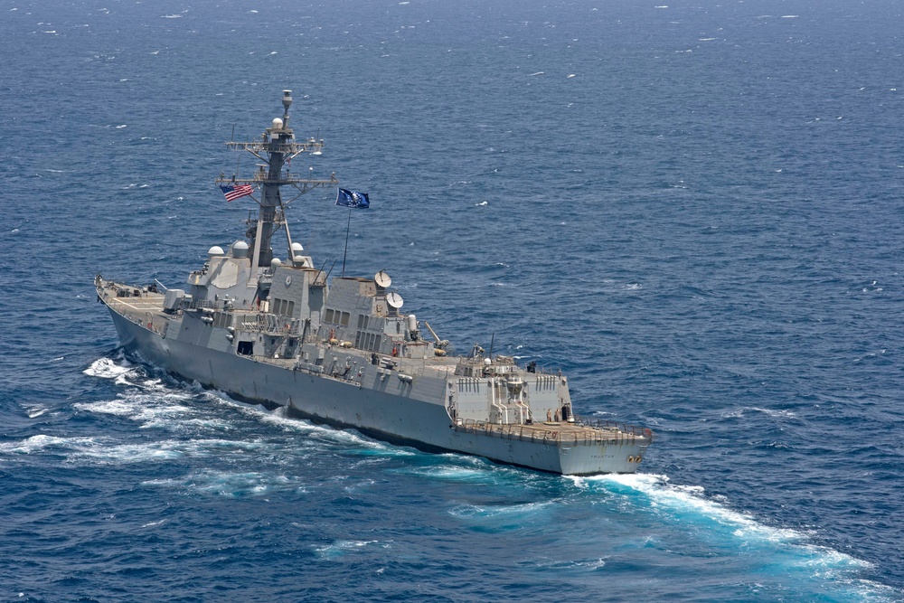 Truxtun is deployed to the U.S. 5th Fleet area of operations in support of maritime security operations designed to reassure allies and partners and preserve the freedom of navigation and the free flow of commerce in the region.