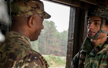 Sgt. 1st Class Vincent Johnson gives a few words of advice