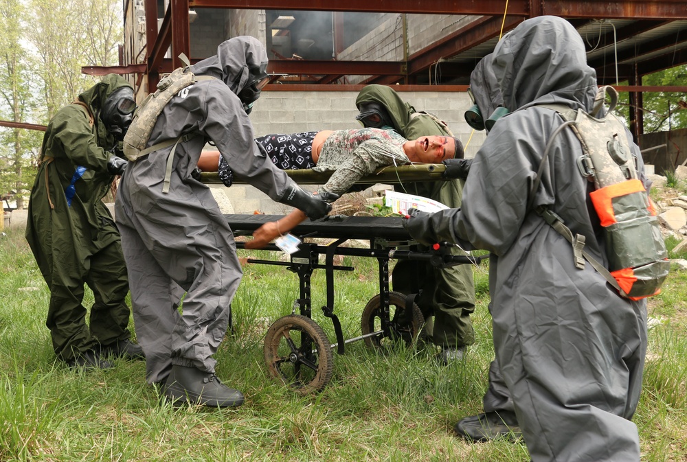 Army medics train for mass casualty decontamination operations