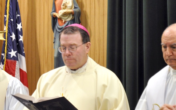 Military Auxiliary Bishop visits Team BLAZE