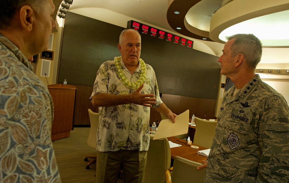 PACAF hosts former UH football Coach June Jones during conference