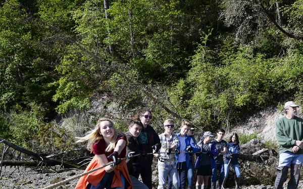 USGS Teams with Blue Heron Middle School to Conduct Beach Seining at Naval Magazine Indian Island