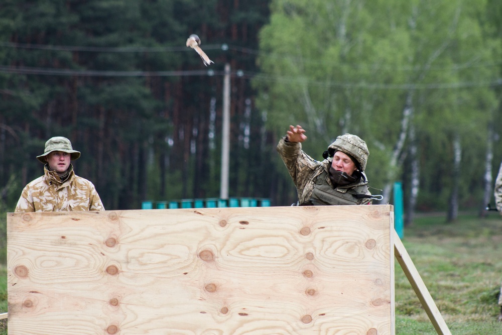 Grenade training at Yavoriv Combat Training Center