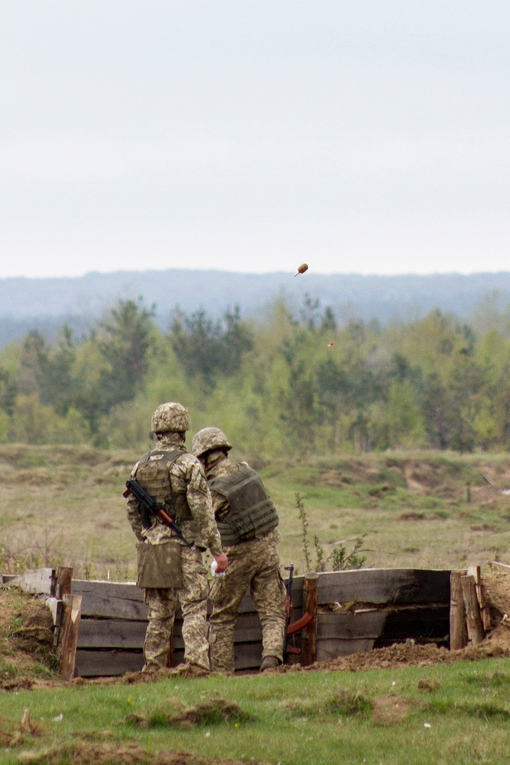 Grenade training at Yavoriv Combat Training Center