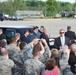 President Trump stops by 193rd Special Operations Wing on way to rally