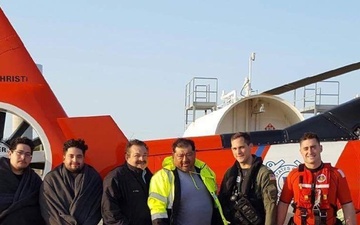 Coast Guard hoists four people off of capsized boat