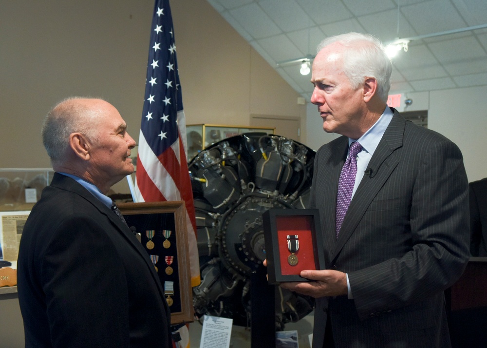 Sen. Cornyn visits Dyess, presents POW medal