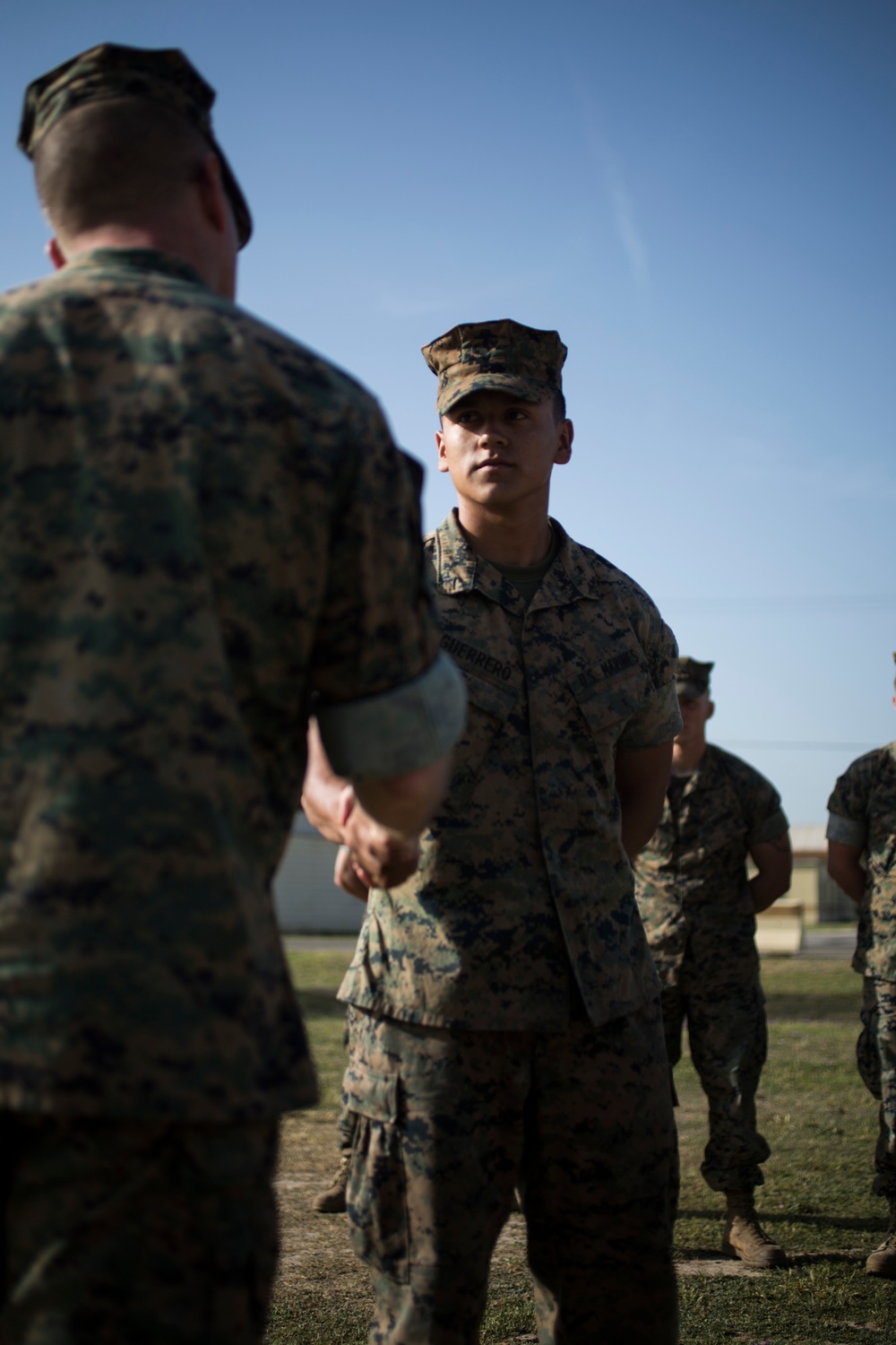 SPMAGTF-CR-AF Marines Receive Challenge Coins