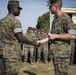 SPMAGTF-CR-AF Marines Receive Challenge Coins