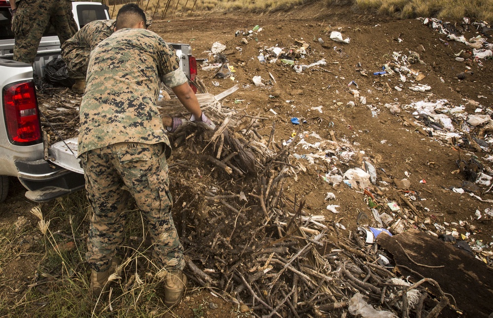 Marines participate in “Malama Ka Aina” base cleanup