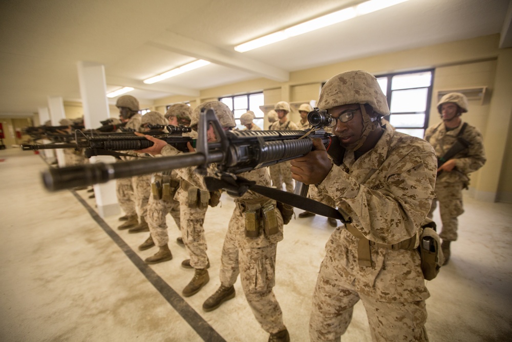 DVIDS Images Marine recruits learn combat shooting fundamentals on