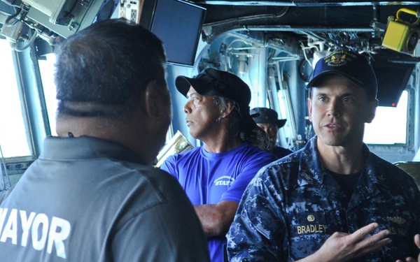 USS Emory S. Land Hosts Guam Sister Village Mayors, Strengthens Partnerships