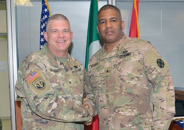 Brig. Gen. Douglas McBride visits Caserma Ederle in Vicenza, Italy