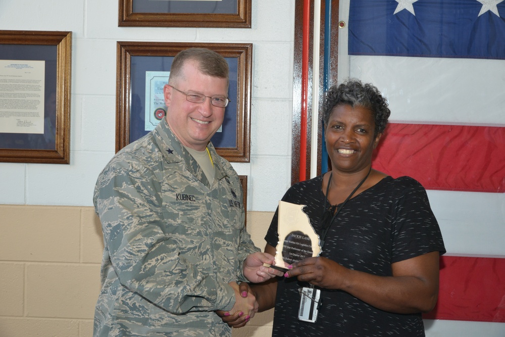 First quarter awards and 30-year service pins to WR-ALC military and civilian employees.