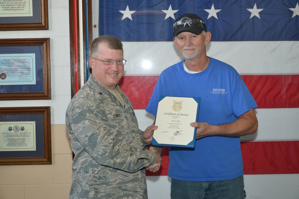 First quarter awards and 30-year service pins to WR-ALC military and civilian employees.