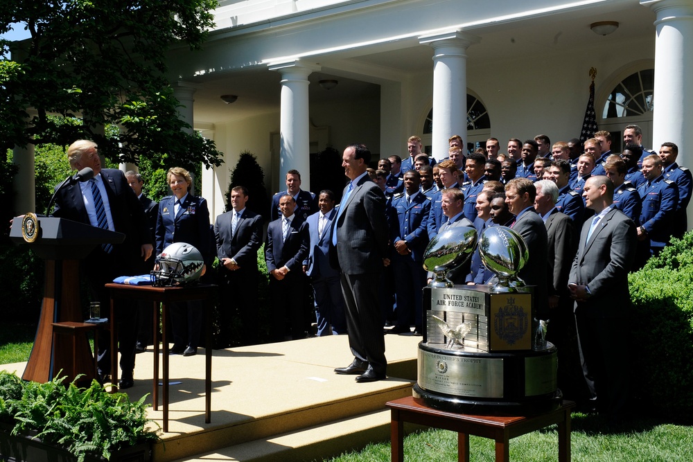 Trump presents CINC Trophy to USAFA