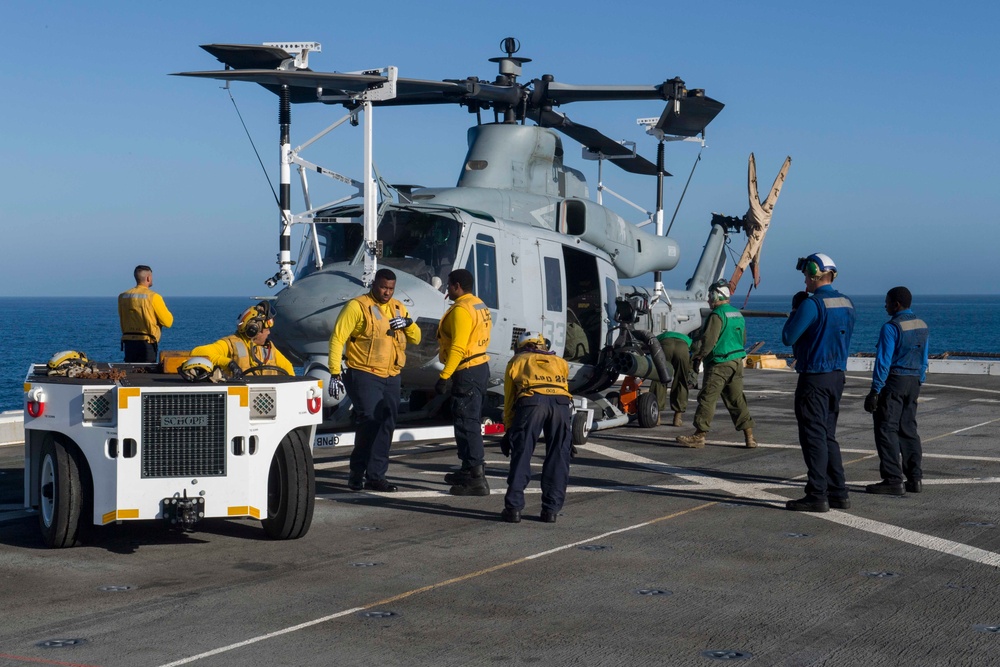 Flight Deck Operations Aboard USS San Diego (LPD 22)