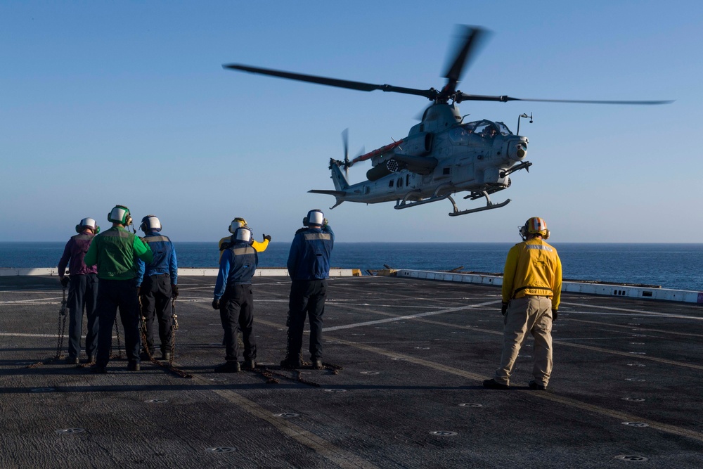 Flight Deck Operations Aboard USS San Diego (LPD 22)