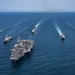 Korean and US destroyers, carriers, cruisers transit the western Pacific