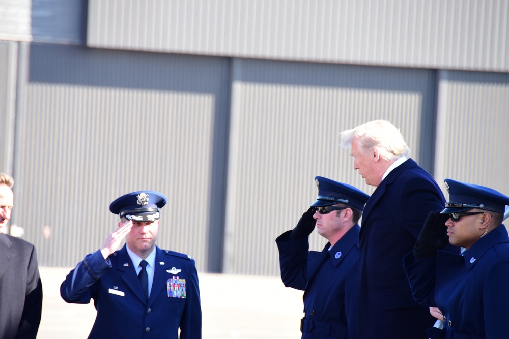118th Wing Commander salutes President Donald Trump