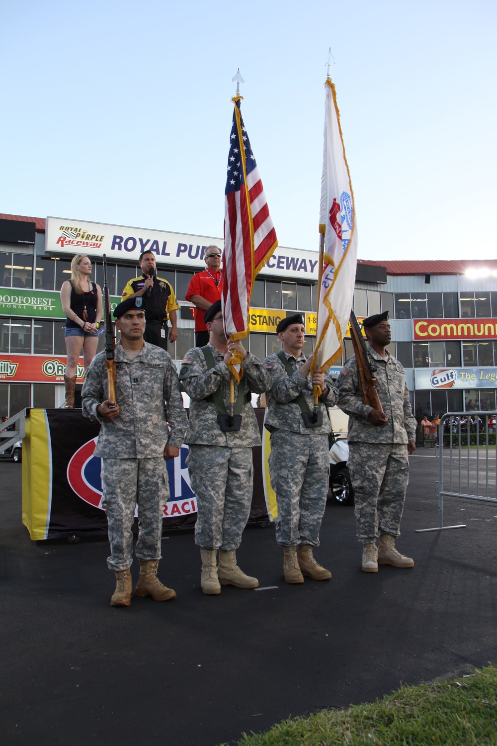Army troops help focus national pride at racing event