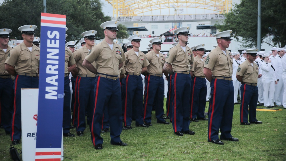 3/2 Marines fall in for Fleet Week Port Everglades