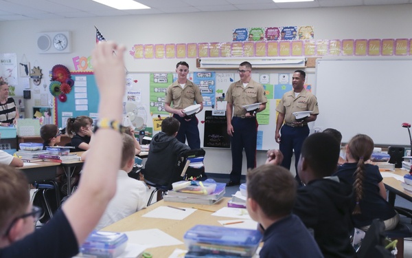 FW PEV: Marines Visit Silver Ridge Elementary School