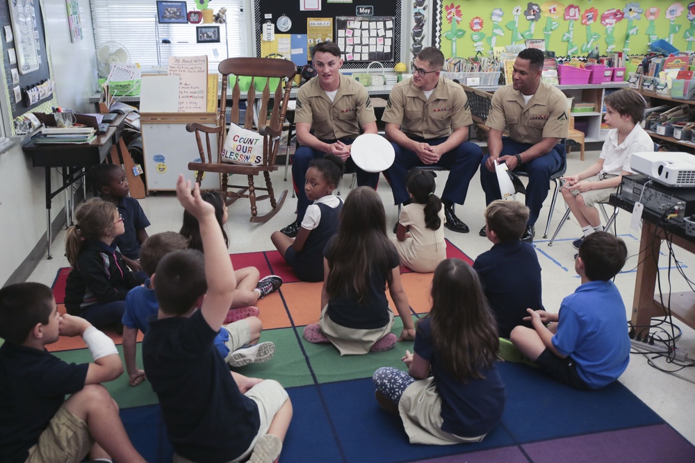 FW PEV: Marines Visit Silver Ridge Elementary School