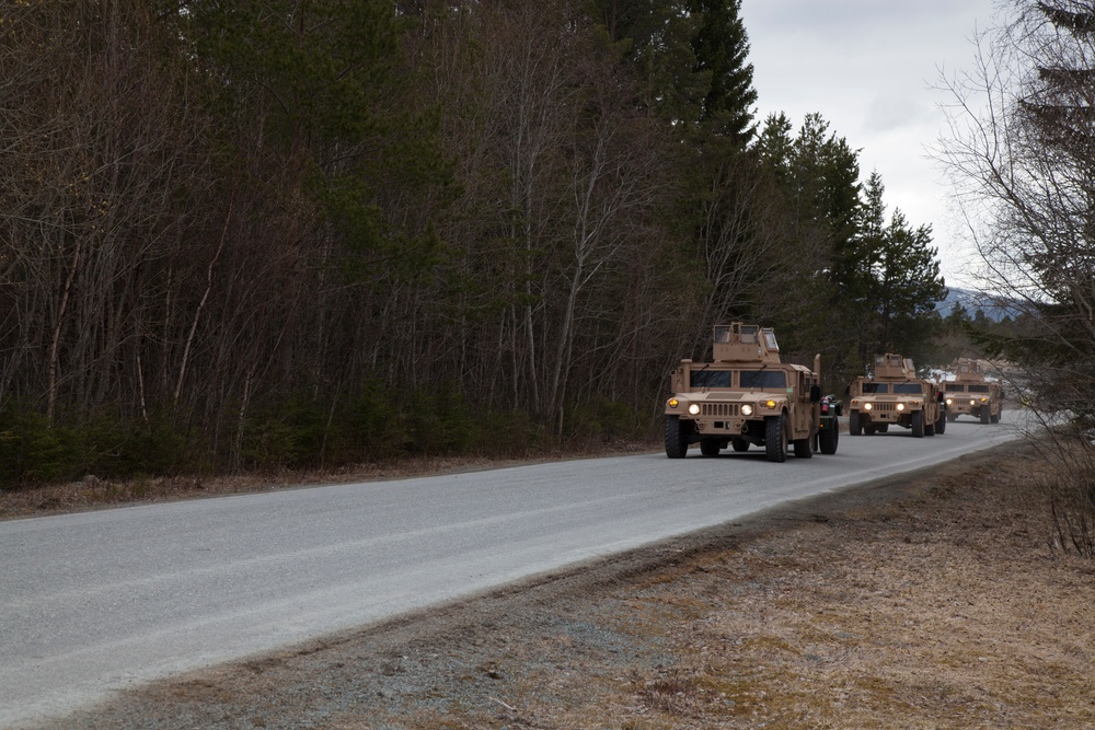 Hit the Road | STRATMOBEX Marines conduct convoy ops in Norway