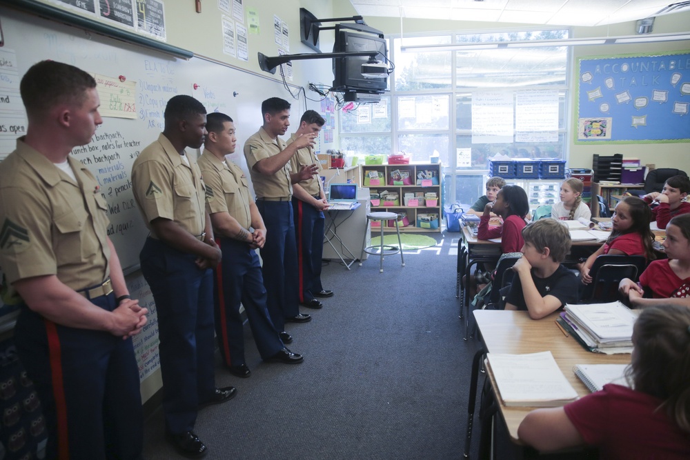 FW PEV: Marines Visit Mary Help of Christians Catholic School