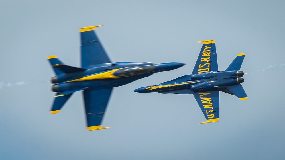 The Blue Angles fly in Fightertown
