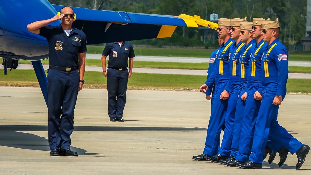 The Blue Angles fly in Fightertown