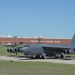 B-52H, 60-0005, portrait with Bldg 3001 in background at Tinker AFB, Okla.