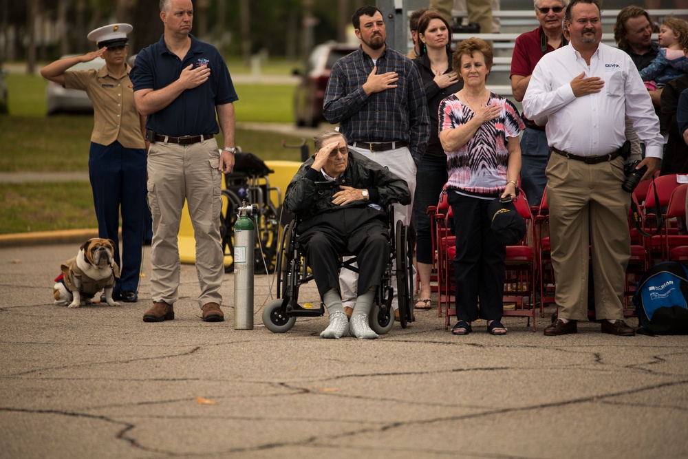 Parris Island welcomes World War II, Korean War vet