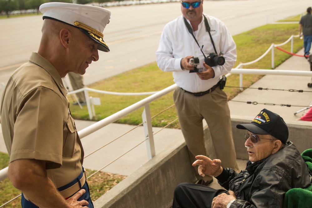 Parris Island welcomes World War II, Korean War vet