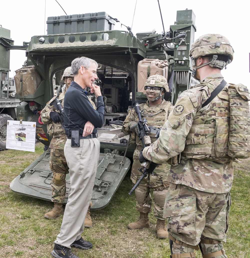 Acting Secretary of the Army Robert Speer visits Battle Group Poland