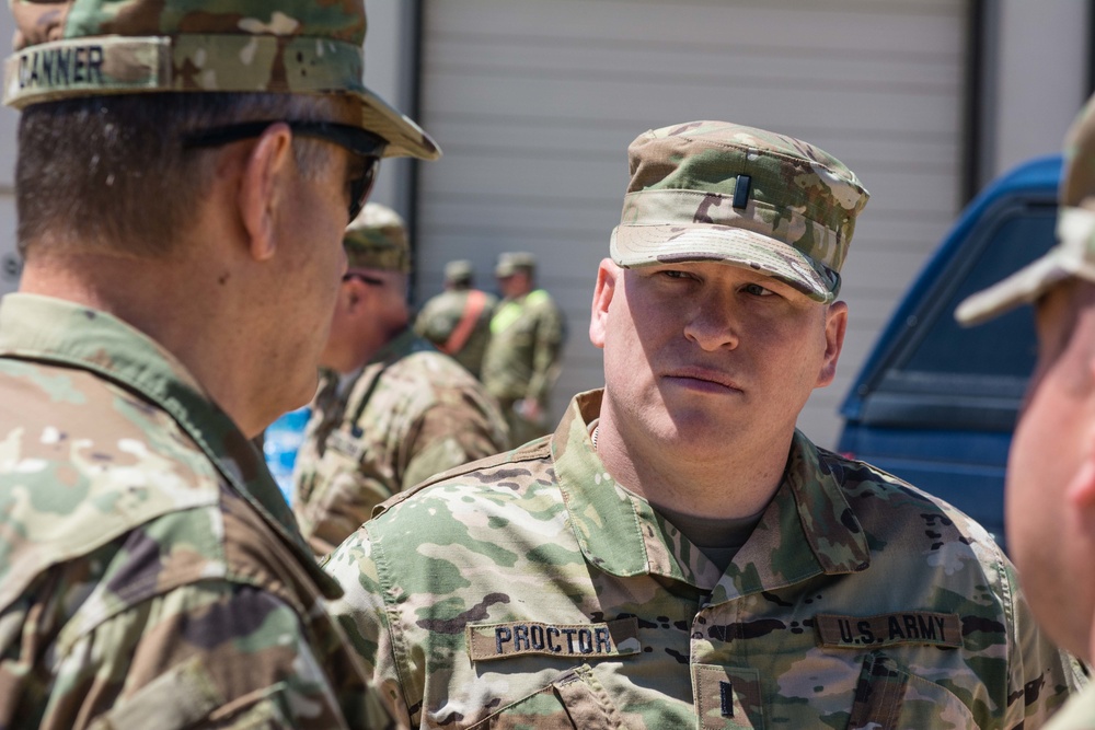 Adjutant general visits Soldiers on flood relief duty