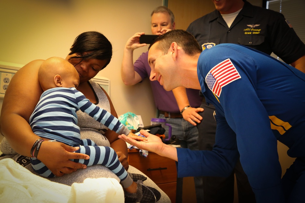 Navy Recruiters, Blue Angels Lift Spirits at Shreveport Pediatric Hospitals