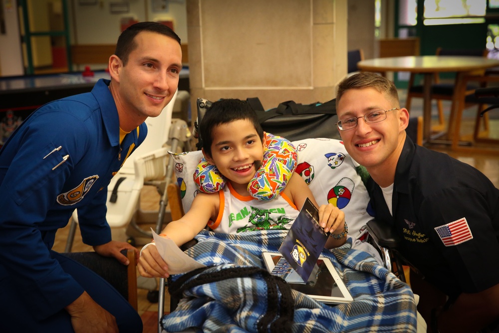 Navy Recruiters, Blue Angels Lift Spirits at Shreveport Pediatric Hospitals