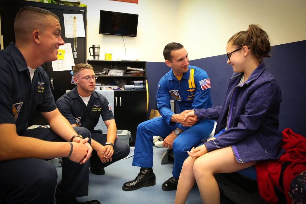 Navy Recruiters, Blue Angels Lift Spirits at Shreveport Pediatric Hospitals