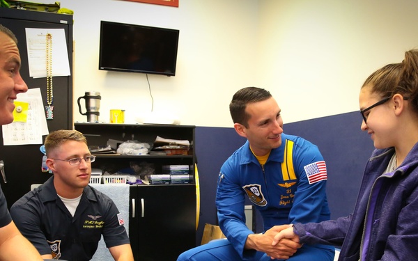 Navy Recruiters, Blue Angels Lift Spirits at Shreveport Pediatric Hospitals