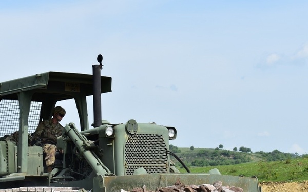 D7 Dozer Constructs Non-Standard Firing Lane