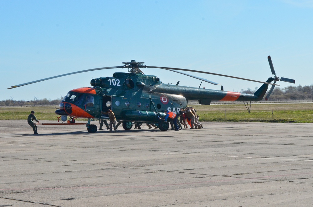 US Soldiers participate in Ventspils airport opening static display