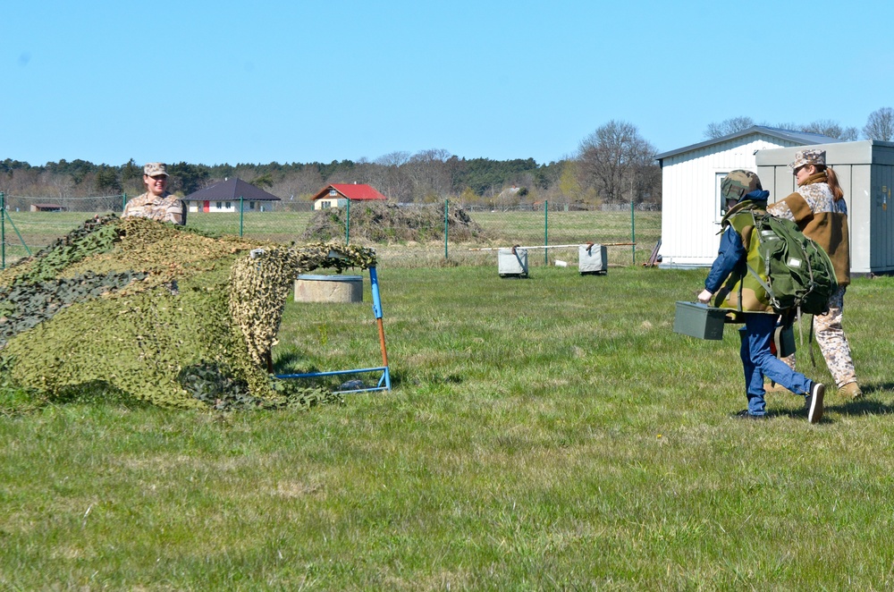 US Soldiers participate in Ventspils airport opening static display