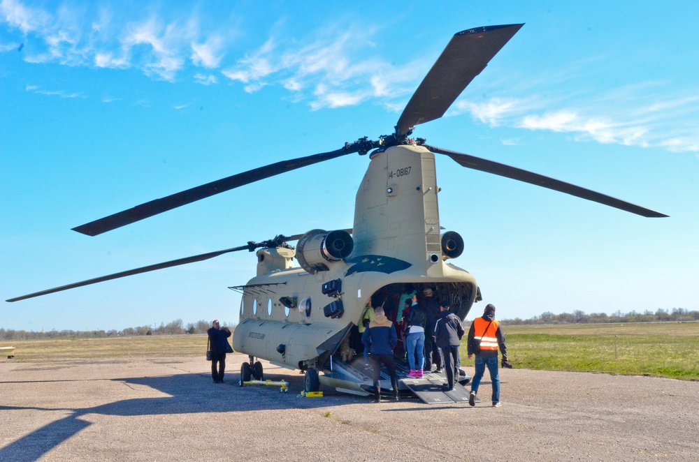 US Soldiers participate in Ventspils airport opening static display