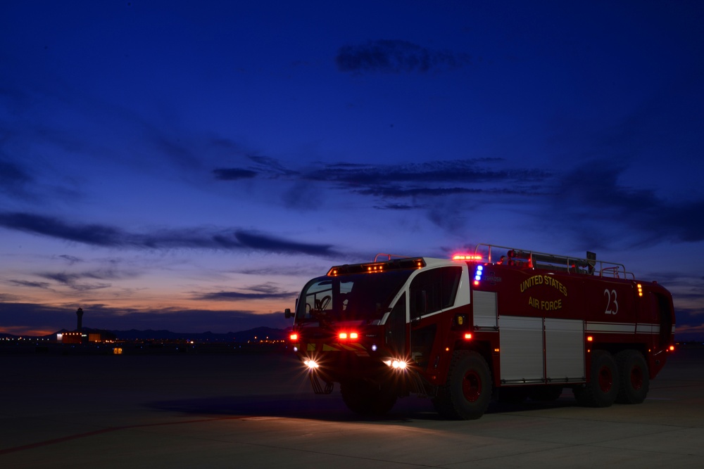 UTANG Fire Truck at Sunset